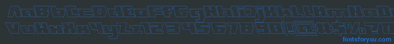 TransformationHollow Font – Blue Fonts on Black Background