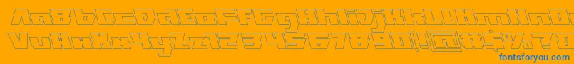 TransformationHollow Font – Blue Fonts on Orange Background