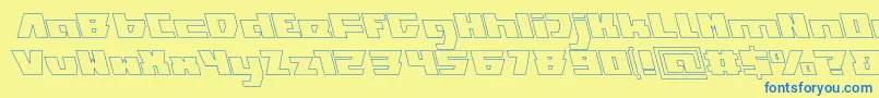 TransformationHollow Font – Blue Fonts on Yellow Background