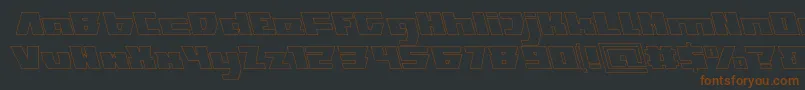 TransformationHollow Font – Brown Fonts on Black Background