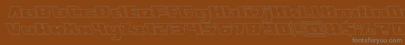 TransformationHollow Font – Gray Fonts on Brown Background