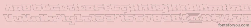 TransformationHollow Font – Gray Fonts on Pink Background