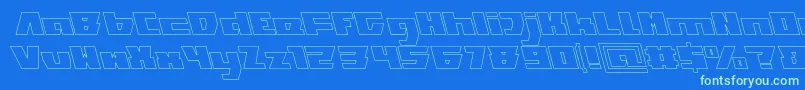 TransformationHollow Font – Green Fonts on Blue Background