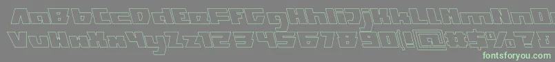 Шрифт TransformationHollow – зелёные шрифты на сером фоне