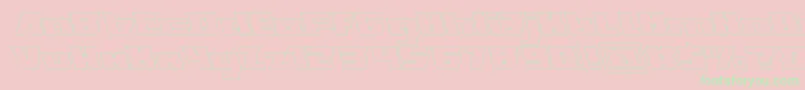 TransformationHollow Font – Green Fonts on Pink Background
