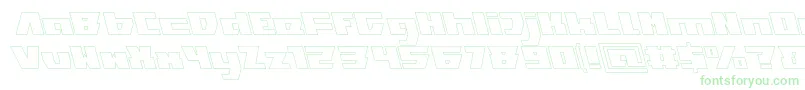 TransformationHollow Font – Green Fonts on White Background
