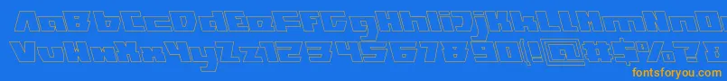 Шрифт TransformationHollow – оранжевые шрифты на синем фоне