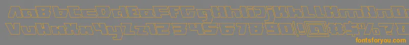 TransformationHollow Font – Orange Fonts on Gray Background
