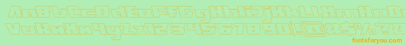 TransformationHollow Font – Orange Fonts on Green Background