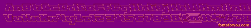 TransformationHollow Font – Orange Fonts on Purple Background