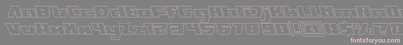 Шрифт TransformationHollow – розовые шрифты на сером фоне