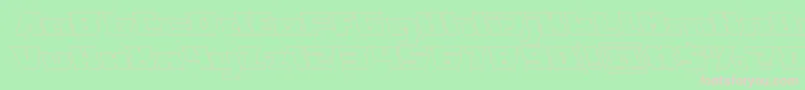 TransformationHollow-fontti – vaaleanpunaiset fontit vihreällä taustalla