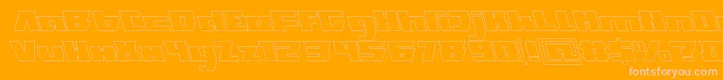 TransformationHollow Font – Pink Fonts on Orange Background