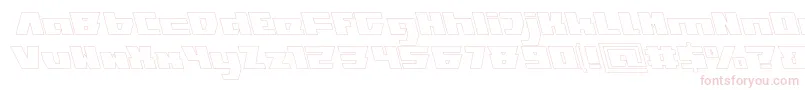 TransformationHollow Font – Pink Fonts on White Background