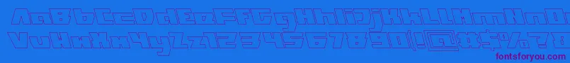 TransformationHollow Font – Purple Fonts on Blue Background