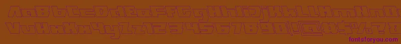 TransformationHollow Font – Purple Fonts on Brown Background