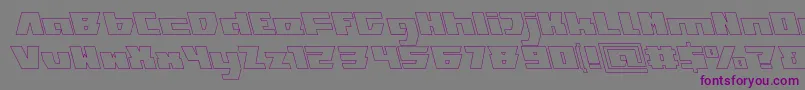 TransformationHollow-Schriftart – Violette Schriften auf grauem Hintergrund