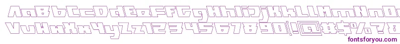 TransformationHollow Font – Purple Fonts on White Background