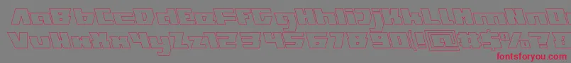TransformationHollow-fontti – punaiset fontit harmaalla taustalla