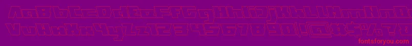 fuente TransformationHollow – Fuentes Rojas Sobre Fondo Morado