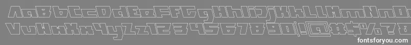 Шрифт TransformationHollow – белые шрифты на сером фоне