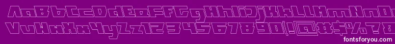 TransformationHollow Font – White Fonts on Purple Background