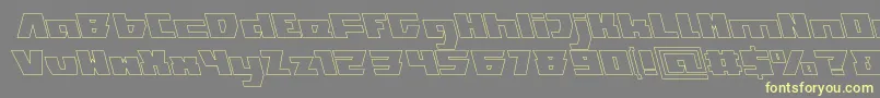 TransformationHollow Font – Yellow Fonts on Gray Background