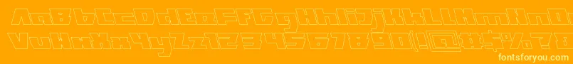 TransformationHollow Font – Yellow Fonts on Orange Background