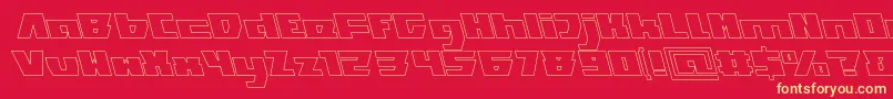 TransformationHollow Font – Yellow Fonts on Red Background