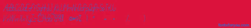 PrimadonaItalic Font – Blue Fonts on Red Background