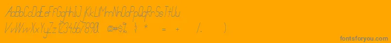 PrimadonaItalic-Schriftart – Graue Schriften auf orangefarbenem Hintergrund