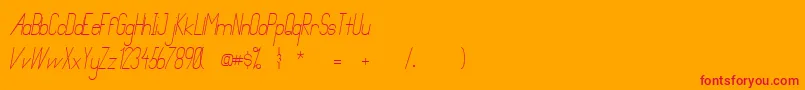 PrimadonaItalic Font – Red Fonts on Orange Background