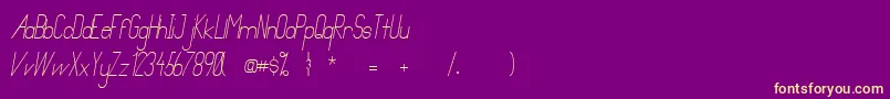 PrimadonaItalic Font – Yellow Fonts on Purple Background