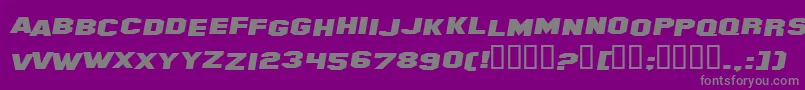 HollywoodHillsExpandedItalic Font – Gray Fonts on Purple Background