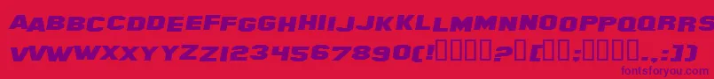 Шрифт HollywoodHillsExpandedItalic – фиолетовые шрифты на красном фоне
