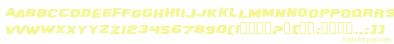 HollywoodHillsExpandedItalic-Schriftart – Gelbe Schriften