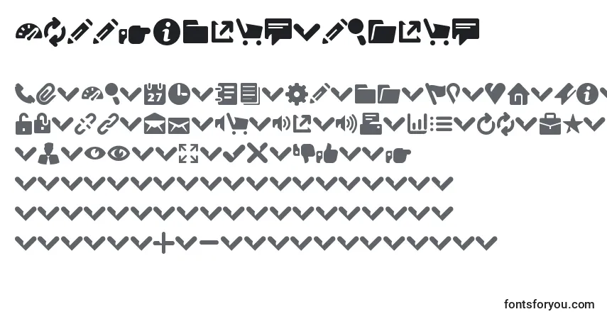 Czcionka BreeziFontWebfont – alfabet, cyfry, specjalne znaki