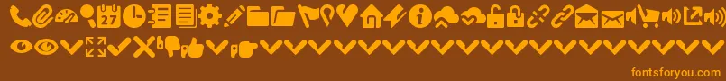 BreeziFontWebfont Font – Orange Fonts on Brown Background