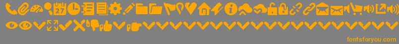 BreeziFontWebfont Font – Orange Fonts on Gray Background