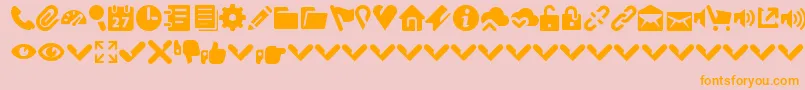 BreeziFontWebfont Font – Orange Fonts on Pink Background