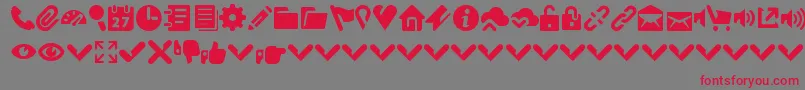BreeziFontWebfont-Schriftart – Rote Schriften auf grauem Hintergrund