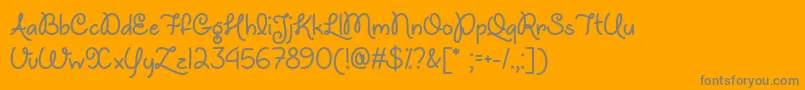 UnicornsAreAwesomeOtf Font – Gray Fonts on Orange Background