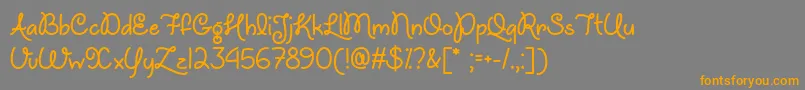 UnicornsAreAwesomeOtf Font – Orange Fonts on Gray Background