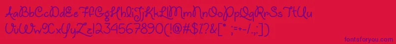 UnicornsAreAwesomeOtf Font – Purple Fonts on Red Background