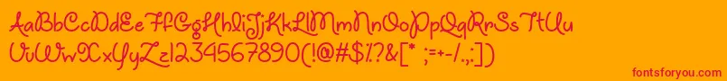 UnicornsAreAwesomeOtf-Schriftart – Rote Schriften auf orangefarbenem Hintergrund