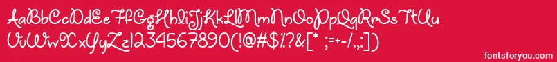 UnicornsAreAwesomeOtf Font – White Fonts on Red Background