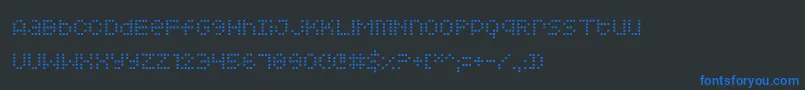 Squarodynamic Font – Blue Fonts on Black Background