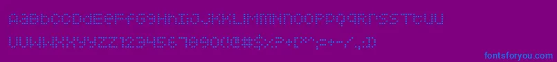 フォントSquarodynamic – 紫色の背景に青い文字