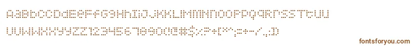 Шрифт Squarodynamic – коричневые шрифты на белом фоне