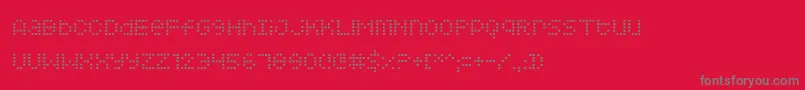 Squarodynamic Font – Gray Fonts on Red Background